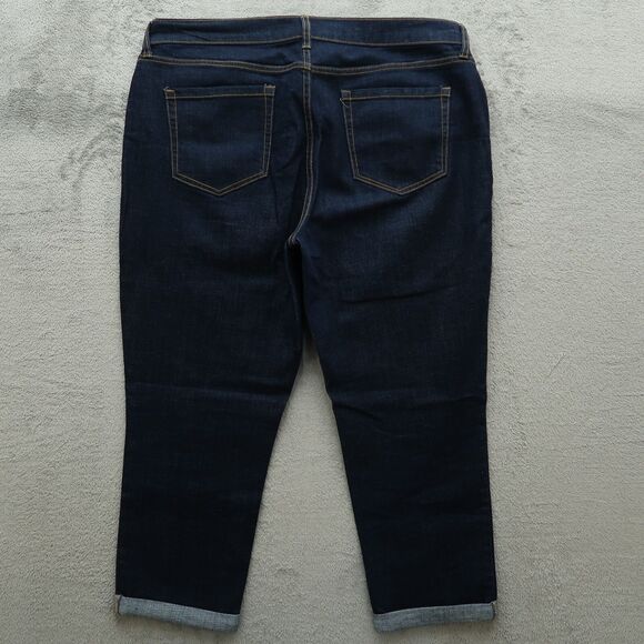 Old Navy Jeans Women's 14 Blue Mid-Rise Cuffed Skinny Denim Pant 24" Inseam - Picture 9 of 14